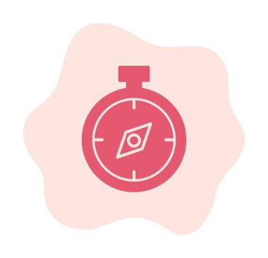 Basit düz pusula vektör çizimi