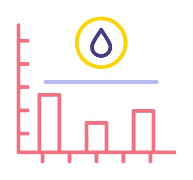Şeker seviyesi grafik simgesi, vektör illüstrasyonu  