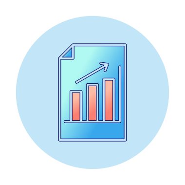 Business Bar Grafik simgesinin vektör illüstrasyonu