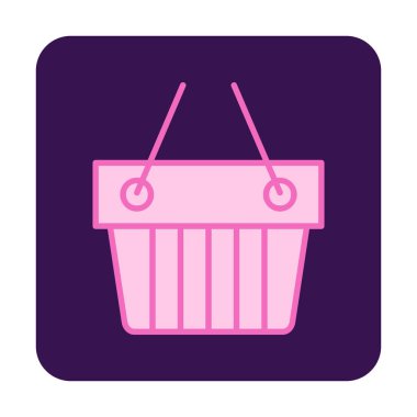 Alışveriş arabası ikon vektör illüstrasyonu 