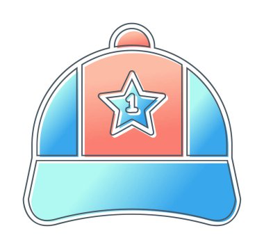 Bir numaralı simge ile kapağın vektör illüstrasyonu 