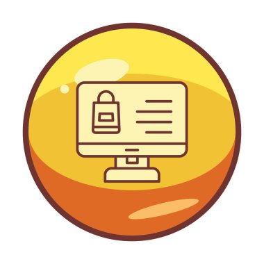 ekran simgesi, vektör illüstrasyonunu izle