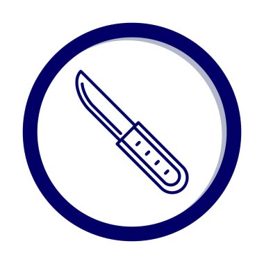 Beyaz arkaplanda izole edilmiş bıçak vektör simgesi 