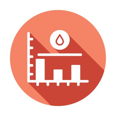Şeker seviyesi grafik simgesi, vektör illüstrasyonu  