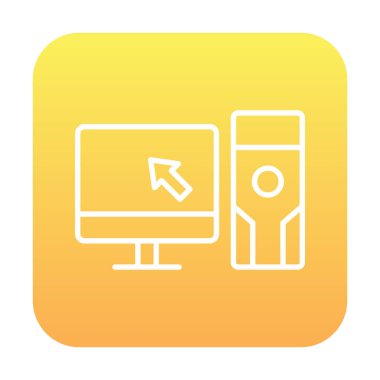 kişisel bilgisayar simgesi, vektör illüstrasyonu basit tasarım