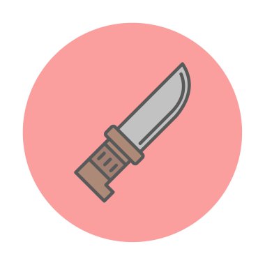 Beyaz arkaplanda izole edilmiş bıçak vektör simgesi 