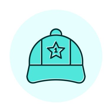 Bir numaralı simge ile kapağın vektör illüstrasyonu 