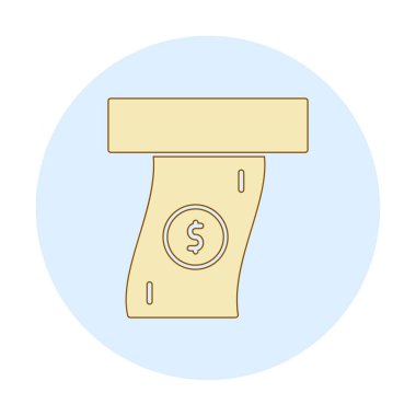 Ödeme sembolü, ödenecek dolar banknotu, vektör simgesi tasarımı