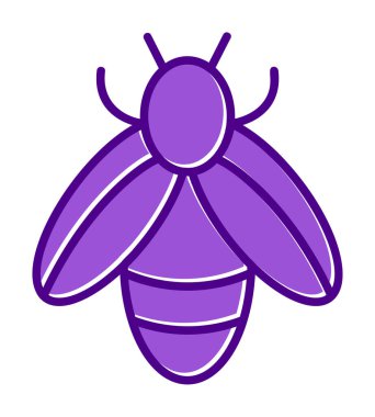 Şirin Arı simgesi, vektör çizim        