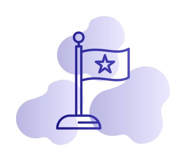 bayrak simgesi, vektör illüstrasyonu basit tasarım