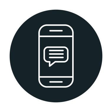 Sohbet ikonu vektör çizimi. Telefon İletisi                          