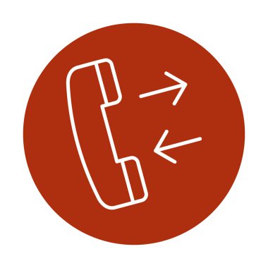 Basit telefon çağrı simgesi, vektör tasarımı