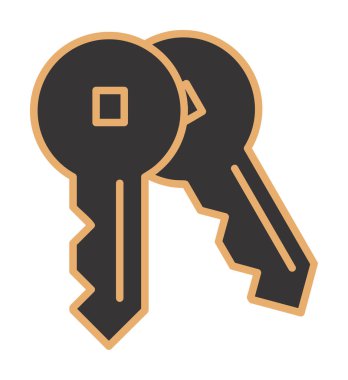 anahtar simgesi. düz dizayn. vektör illüstrasyonu 