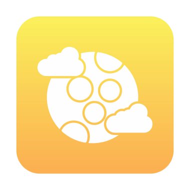 Dolunay düz ikonu. vektör illüstrasyonu 