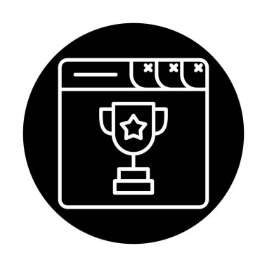 kupa ikonu vektör illüstrasyonu 