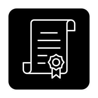 Sertifika vektör simgesi modern basit illüstrasyon                                 