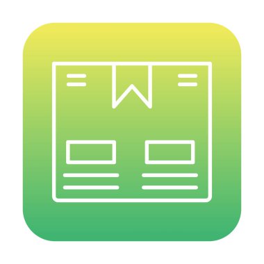 Taşıma Kutusunun vektör illüstrasyonu modern simge                             