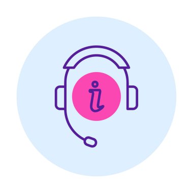 Bilgi web simgesi, vektör illüstrasyonunu sunar