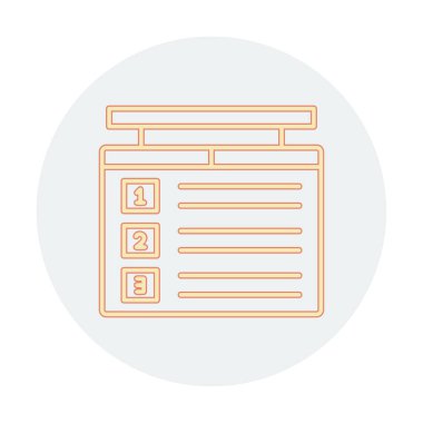 Puan tahtası web simgesi, vektör illüstrasyonu 