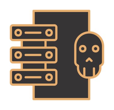 veri merkezi ve ikon vektör illüstrasyon tasarımı hacklenmesi