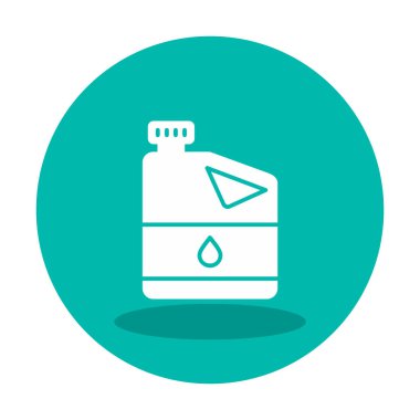 yağ varili vektörü düz renk simgesi 
