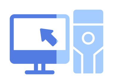 kişisel bilgisayar simgesi, vektör illüstrasyonu basit tasarım