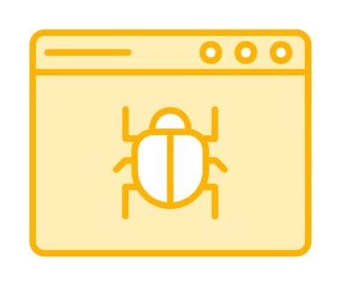 Böcek işareti simgesi. Virüs sembolü, vektör çizimi. 