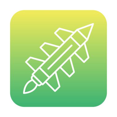 düz füze ikonu vektör illüstrasyon tasarımı