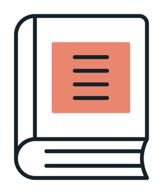 Kitap. Web simgesi basit illüstrasyon