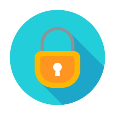 asma kilit web simgesi, vektör illüstrasyonu 