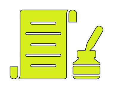 kalem, simge vektörü ile belge