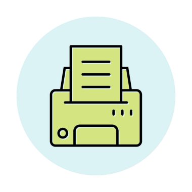 Yazıcı simgesi vektör illüstrasyonu