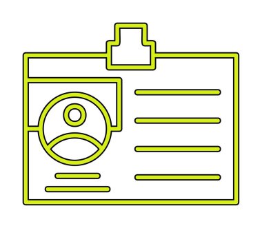 ID kart simgesi vektör illüstrasyonu                                  