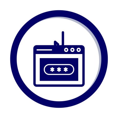 Basit Parola Kopyalama simgesi, vektör illüstrasyonu