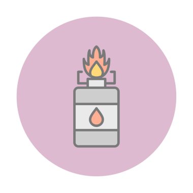 Basit Kamp Gaz ikonu vektör çizimi 