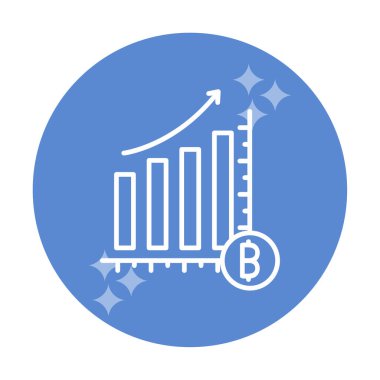 Kâr, kripto para birimi şeması, bitcoin vektör ilüstrasyonu