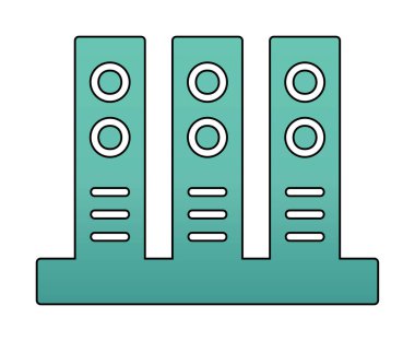 Ofis klasörleri simgesi, vektör illüstrasyonunu arşivle 