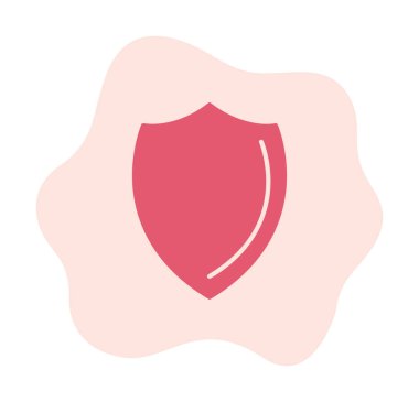 Kalkan yassı ikon vektör çizimi