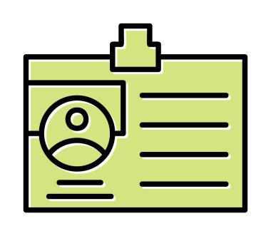 ID kart simgesi vektör illüstrasyonu                                  