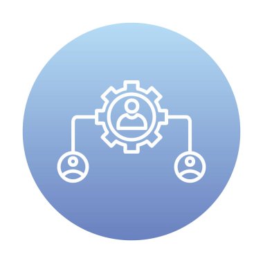 Basit bir daire yönetim simgesi. vektör illüstrasyonu