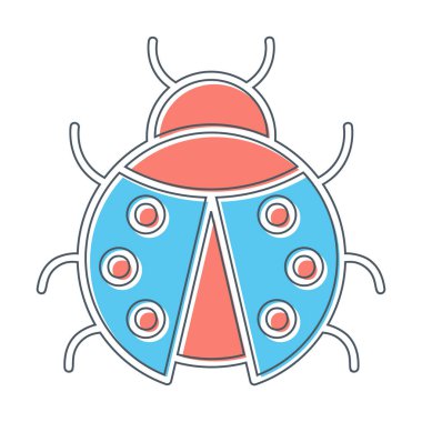 Uğur böceği simgesi. özet vektör simgesi