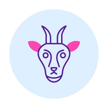 Keçi başı düz vektör simgesi 