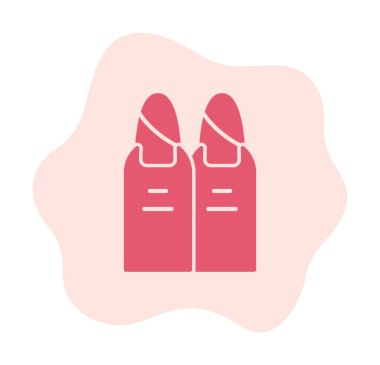 iki çivi web simgesi, vektör illüstrasyonu 