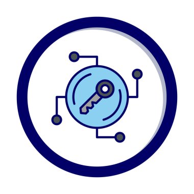 Anahtar ağ simgesi vektör illüstrasyonu 