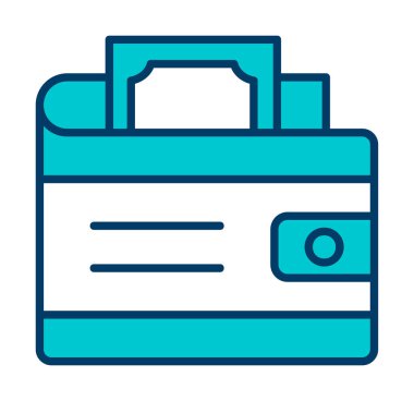 Cüzdan. Web simgesi basit illüstrasyon