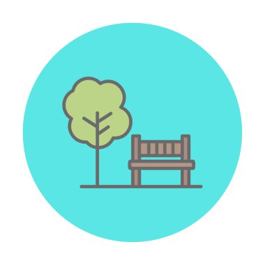 Yedek vektör renk simgesine sahip park 