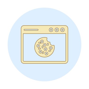 Basit Web Kurabiyeleri simgesi, vektör illüstrasyonu