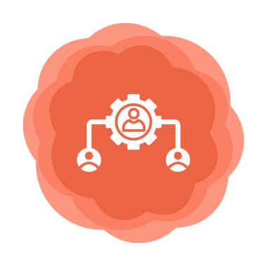 Basit bir daire yönetim simgesi. vektör illüstrasyonu