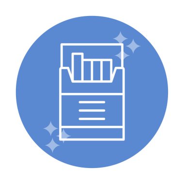 sigara kutusu ikon vektörü. izole resim