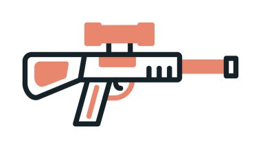 Keskin nişancı silahı ikonu vektör çizimi